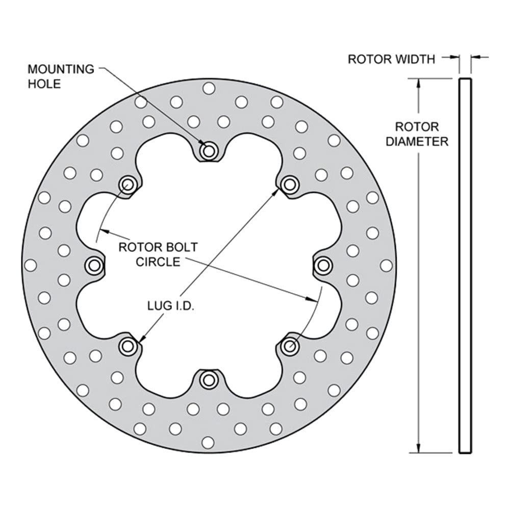 Rear Rotor-SuperAlloy-Drilled Drag