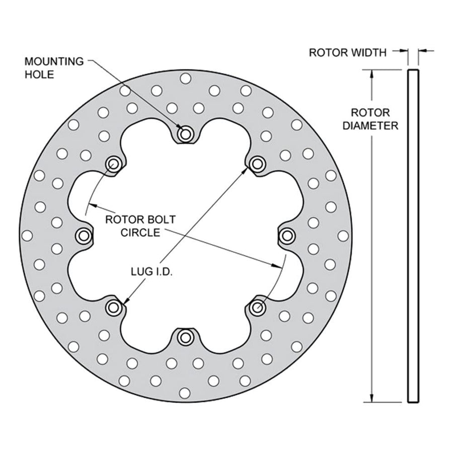 Rear Rotor-SuperAlloy-Drilled Drag