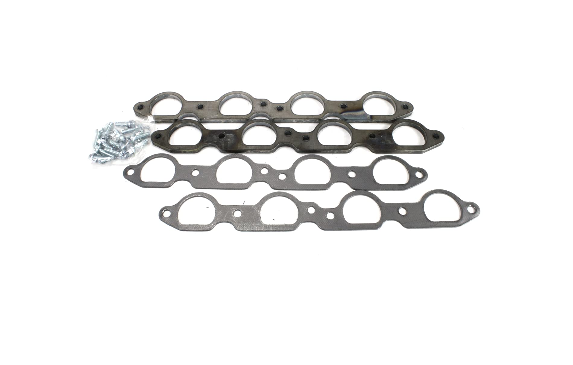 1-7/8" Patriot (H7807) D-Port Shape Exhaust Header Flange with Gaskets and Header bolts for Chevrolet LS7 Engine 3/8" Thick