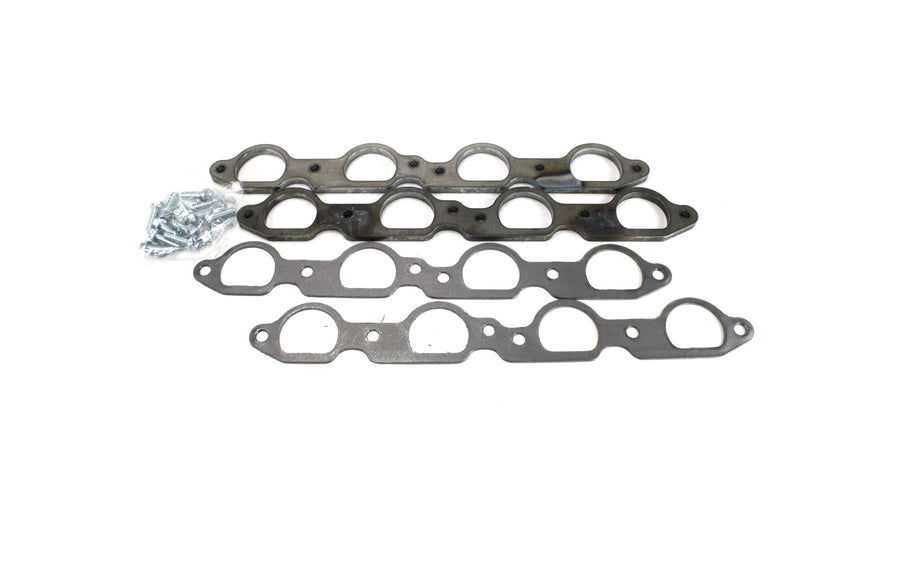 1-7/8" Patriot (H7807) D-Port Shape Exhaust Header Flange with Gaskets and Header bolts for Chevrolet LS7 Engine 3/8" Thick