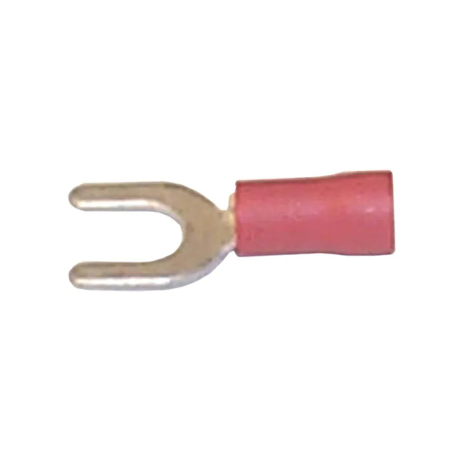 Sierra International EC04100 Spade Lug Insulated Terminals for 22-18 Gauge Wire (10 Pack), Red, Size 10