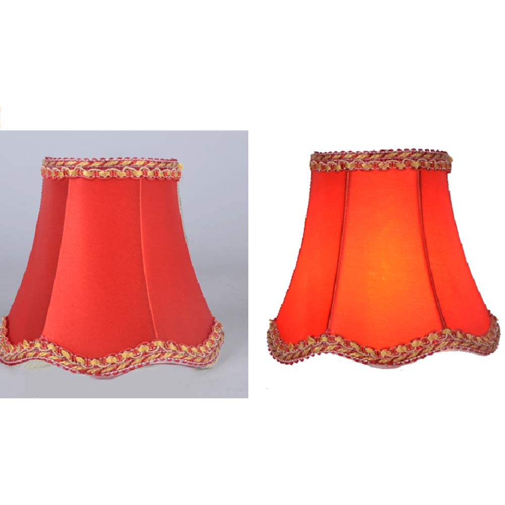 Cicony Candle Lampshade Chandelier Hotel Droplight Wall Lamp Accessories Wave Bottom Loth Modern (18#)