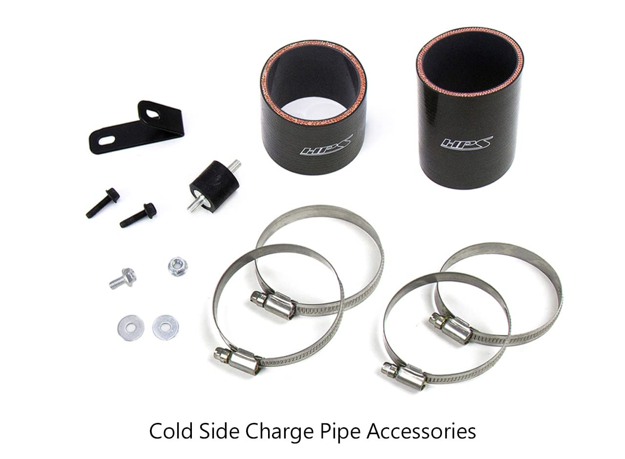 2.5" HPS Performance Black Intercooler Cold Side Charge Pipe Compatible for 2015-2020 Audi A3 Quattro S3 2015-2019 Vokswagen VW Golf 2015-2021 GTI Jetta Turbo 1.8T 2.0T, 17-129WB