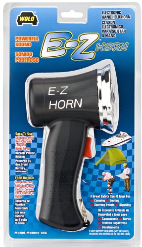 E-Z horn Wolo (496) Hand Held Electronic Horn, Black