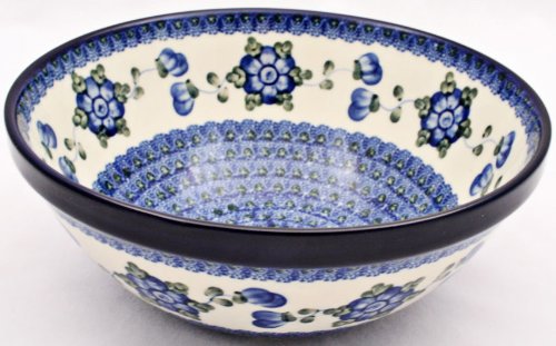 Serving Bowl Polish Pottery 4" H x 9" Diameter