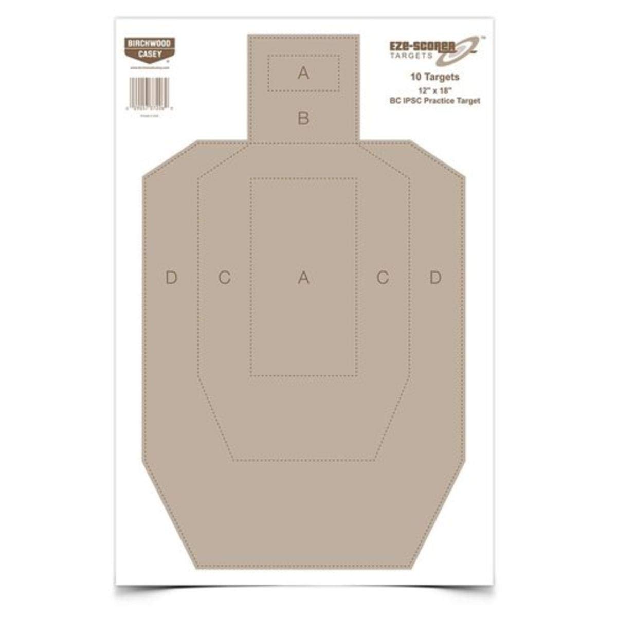 Eze-Scorer Birchwood Casey BC27 IPSC Practice Target (Per 10), 12 x 18-Inch