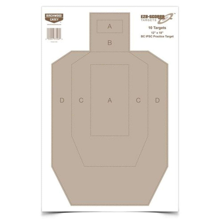 Eze-Scorer Birchwood Casey BC27 IPSC Practice Target (Per 10), 12 x 18-Inch
