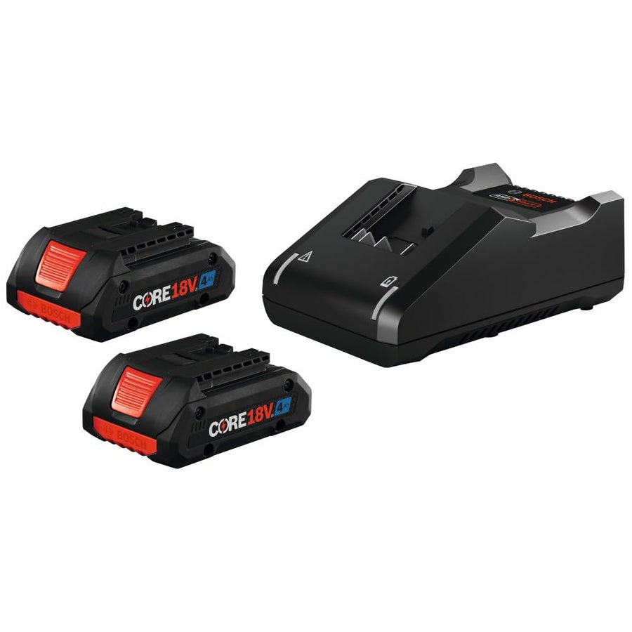 Bosch 18V GXS18V-11N25 Starter Kit with (2) CORE18V® 4 Ah Advanced Power Batteries and (1) 18V Standard Battery Charger