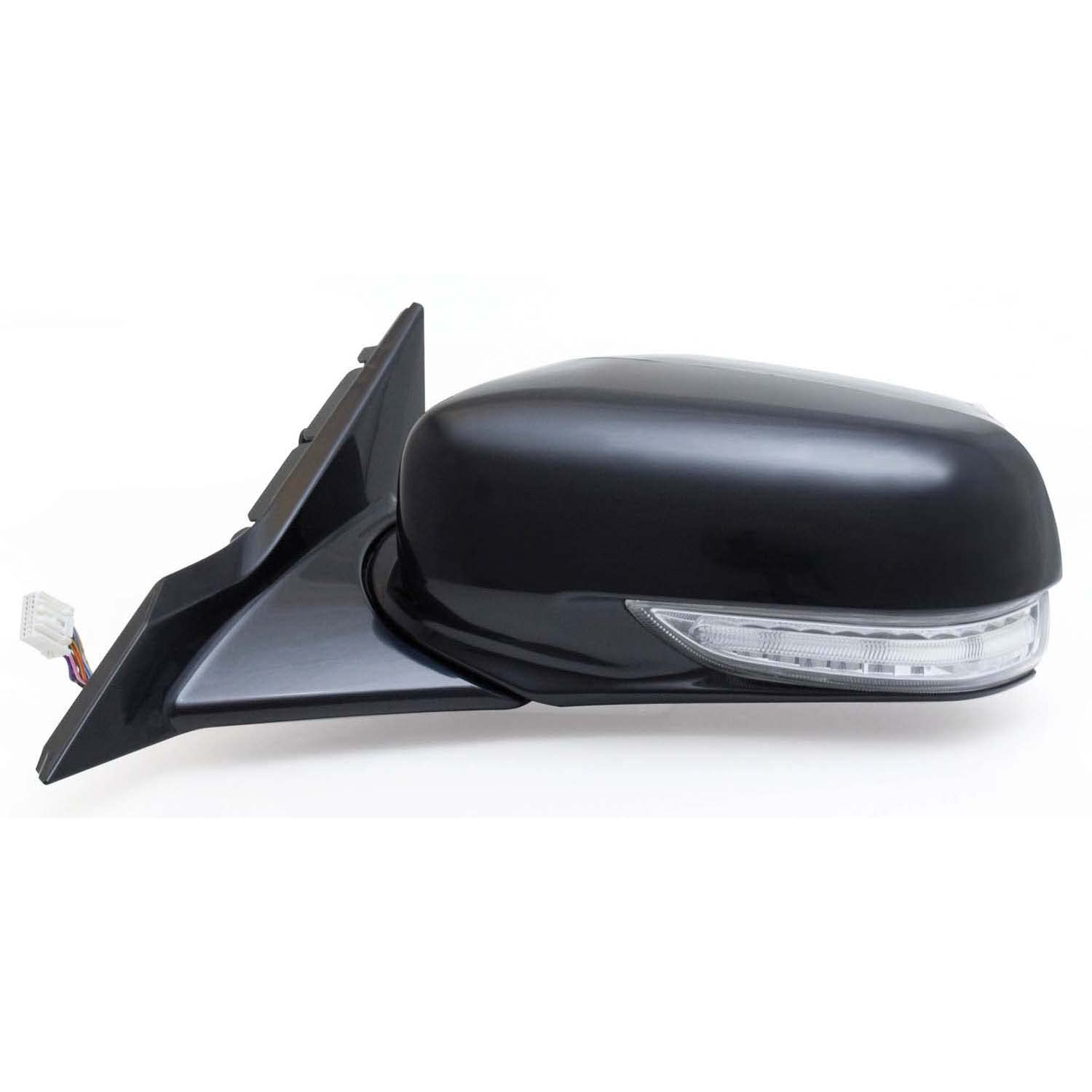 63584H Fit System Driver Side Mirror for Acura TL, Black PTM, w/Turn Signal & Memory, Blue Lens, Foldaway, Heated Power