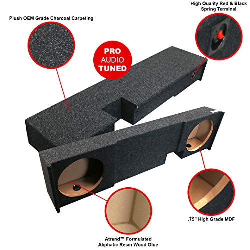 Dual Sealed Bbox 12 Inch Subwoofer Enclosure - Accu Tuned Subwoofer Boxes & Enclosures - Subwoofer Box Improves Audio Quality, Sound & Bass - Fits 2000-2003 Ford F150 Super Cab