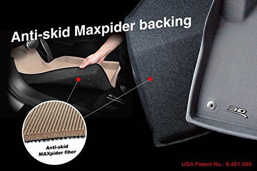 Kagu Floor Mat (TAN) 3D MAXpider Custom Fit for 2014-2020 Acura MDX - 1ST Row