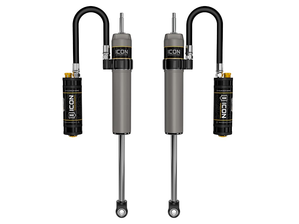 3-3.5" Lift, ICON Vehicle Dynamics, 2.5 VS Remote Reservoir Rear Shocks w/CDCV, Pair, Compatible with 2022-2023 TOYO Tundra, 57841CP
