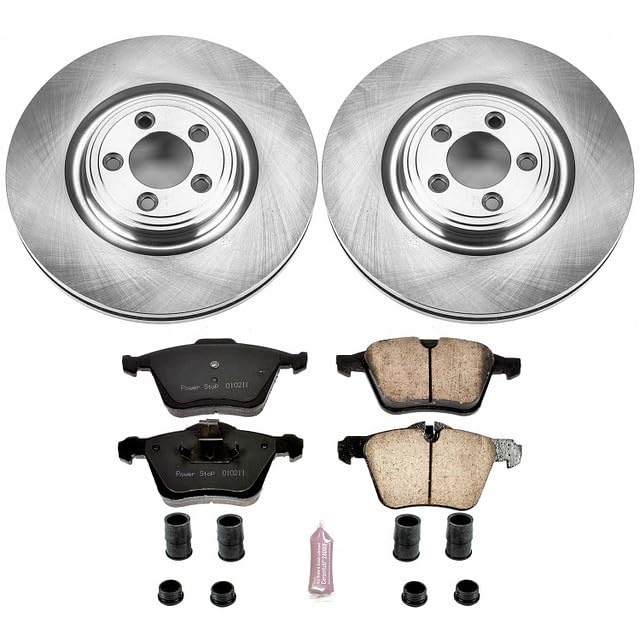Power Stop KOE5638 Front Replacement Brake Kit-OE Brake Rotors & Ceramic Brake Pads For Jaguar S-Type, Jaguar Super V8, Jaguar XJR, Jaguar XKR, Jaguar [Model Specific]