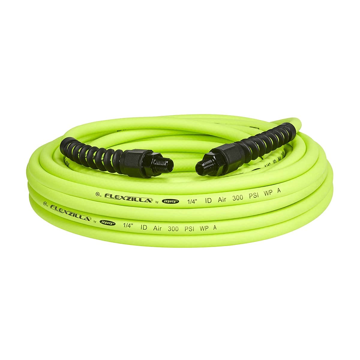 Flexzilla Pro Air Hose, 50 ft. x 1/4 in., Heavy Duty, Lightweight, Hybrid, ZillaGreen - HFZP1450YW2