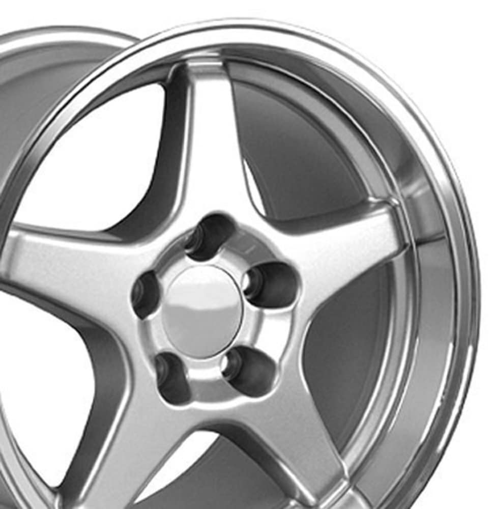 CV01-17110-5475-50SM Tires OE Wheels LLC Silver Wheel with Machined Lip Painted (17 x 11. inches /5 x 120