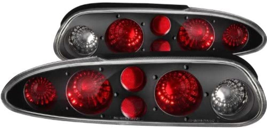 Tail Light Set Anzo USA Euro Clear Lens Pair Black 221013