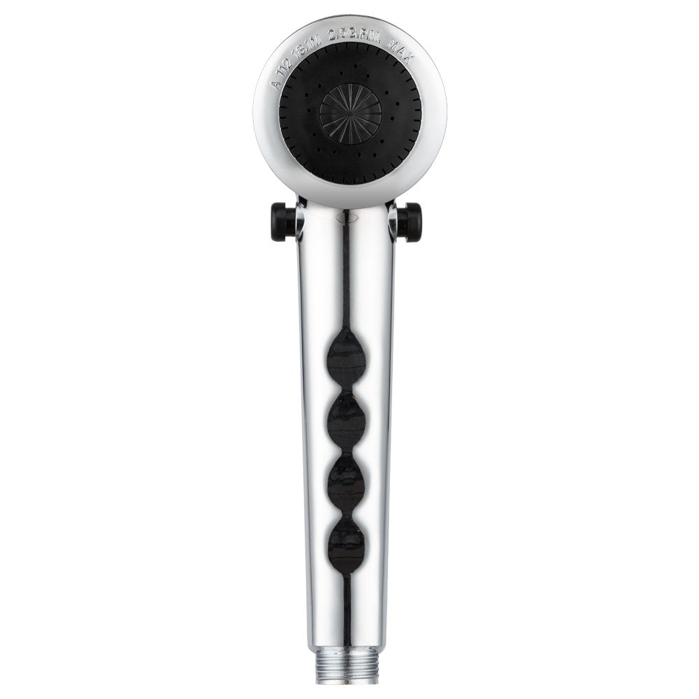 Dura Faucet RV DF-SA135-CP Economical Handheld Replacement Shower Head Wand Unit, Water Saving Flow Control Trickle Switch (Chrome)