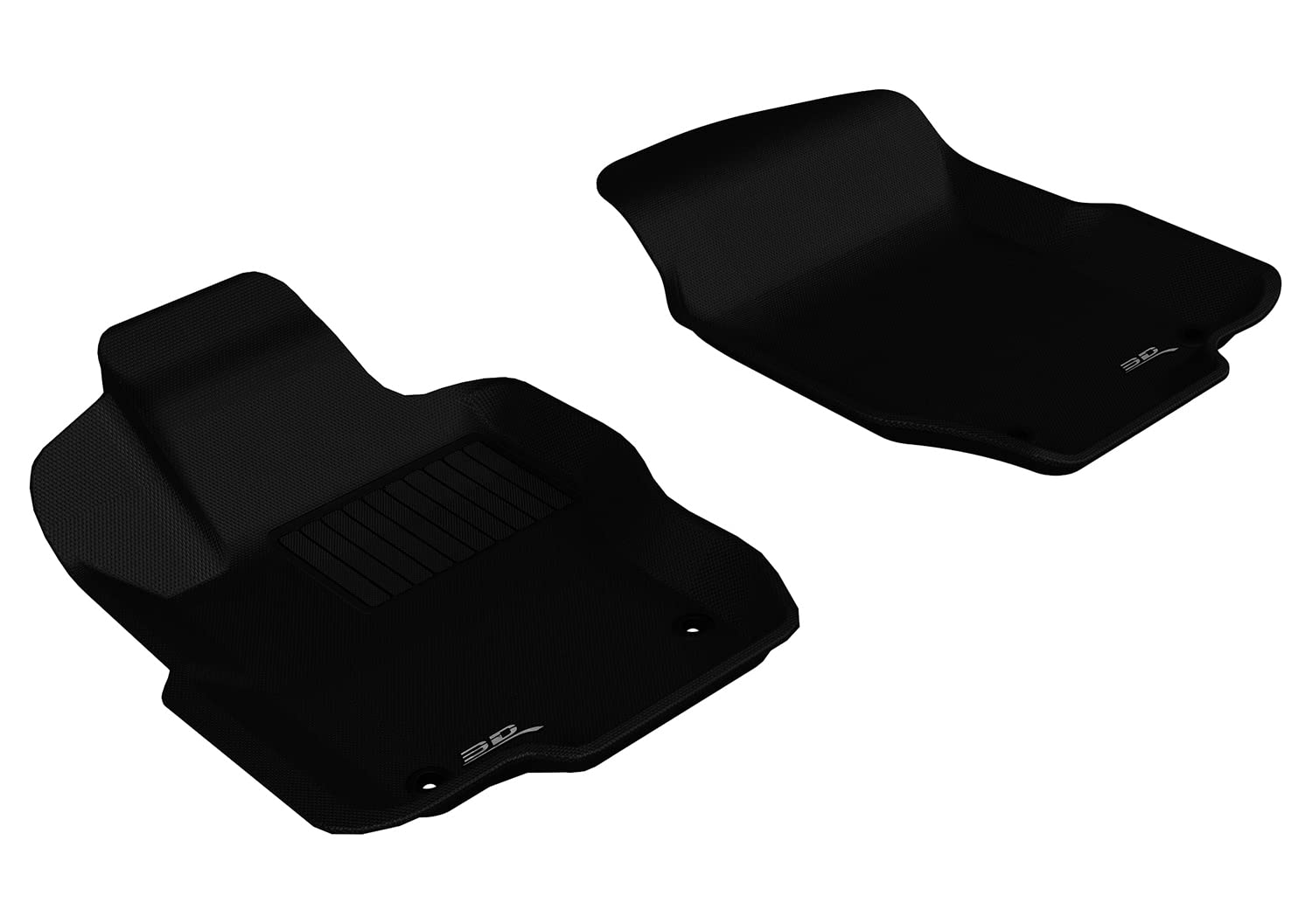 3D MAXpider Custom Fit Front Row All-Weather Floor Mat for Select Mercedes-Benz ML-Class/GL-Class Models - Kagu Rubber (Black)