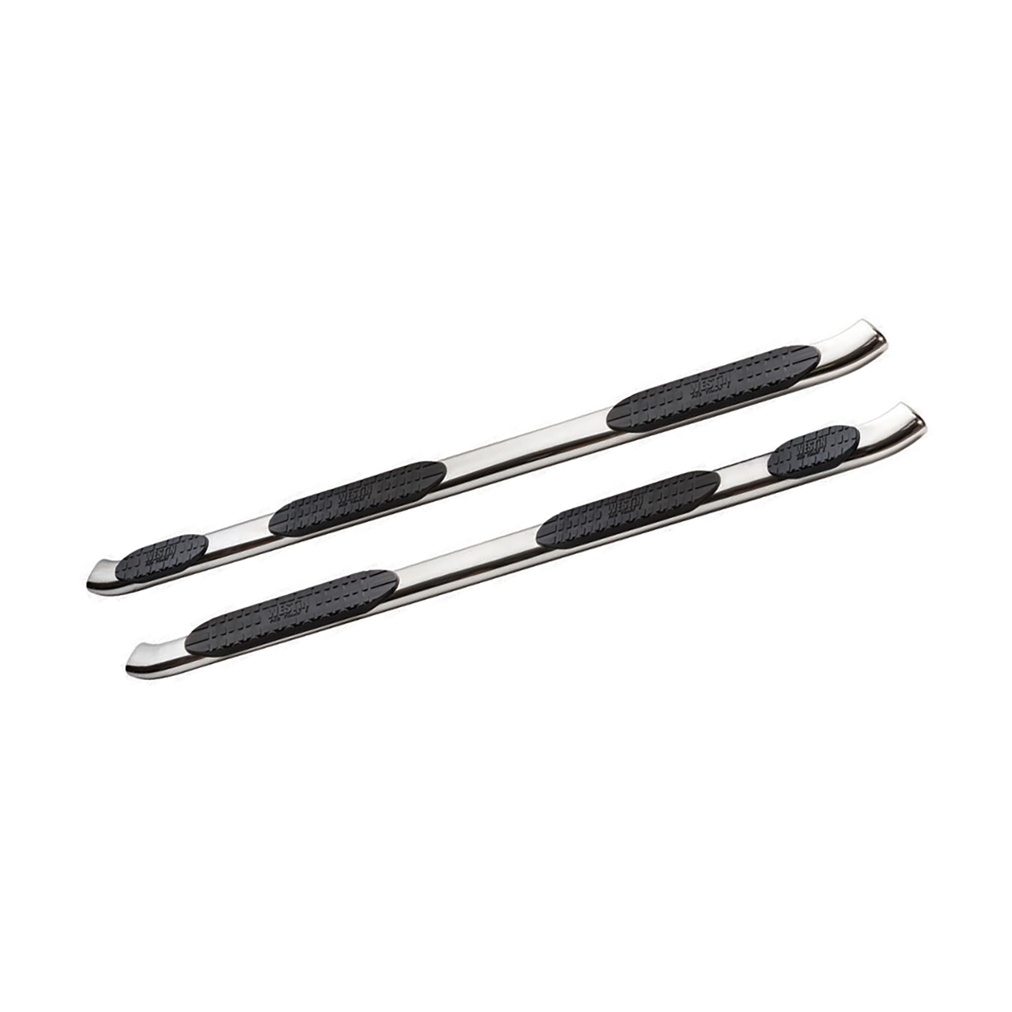 PRO TRAXX 5 Westin Oval Wheel to Wheel Nerf Bars fits 2007-2018 Silverado Sierra 1500 Crew Cab 5'5" Bed (Exc 2007 Classic) Stainless Steel Pair