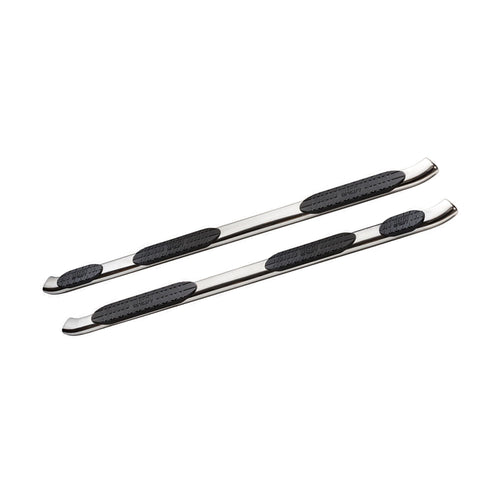 PRO TRAXX 5 Westin Oval Wheel to Wheel Nerf Bars fits 2007-2018 Silverado Sierra 1500 Crew Cab 5'5" Bed (Exc 2007 Classic) Stainless Steel Pair