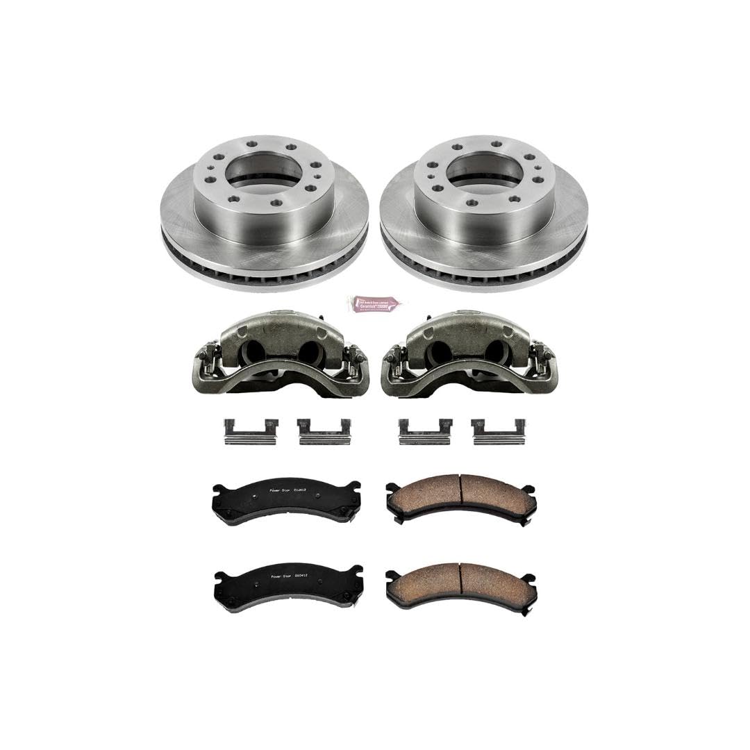 Power Stop KCOE2071 Brake Kit Autospecialty OE Replacement with Calipers For Express Van 3500 | Silverado 2500HD 3500HD | Savana 3500 Sierra 2500HD 3500HD [Application Specific]