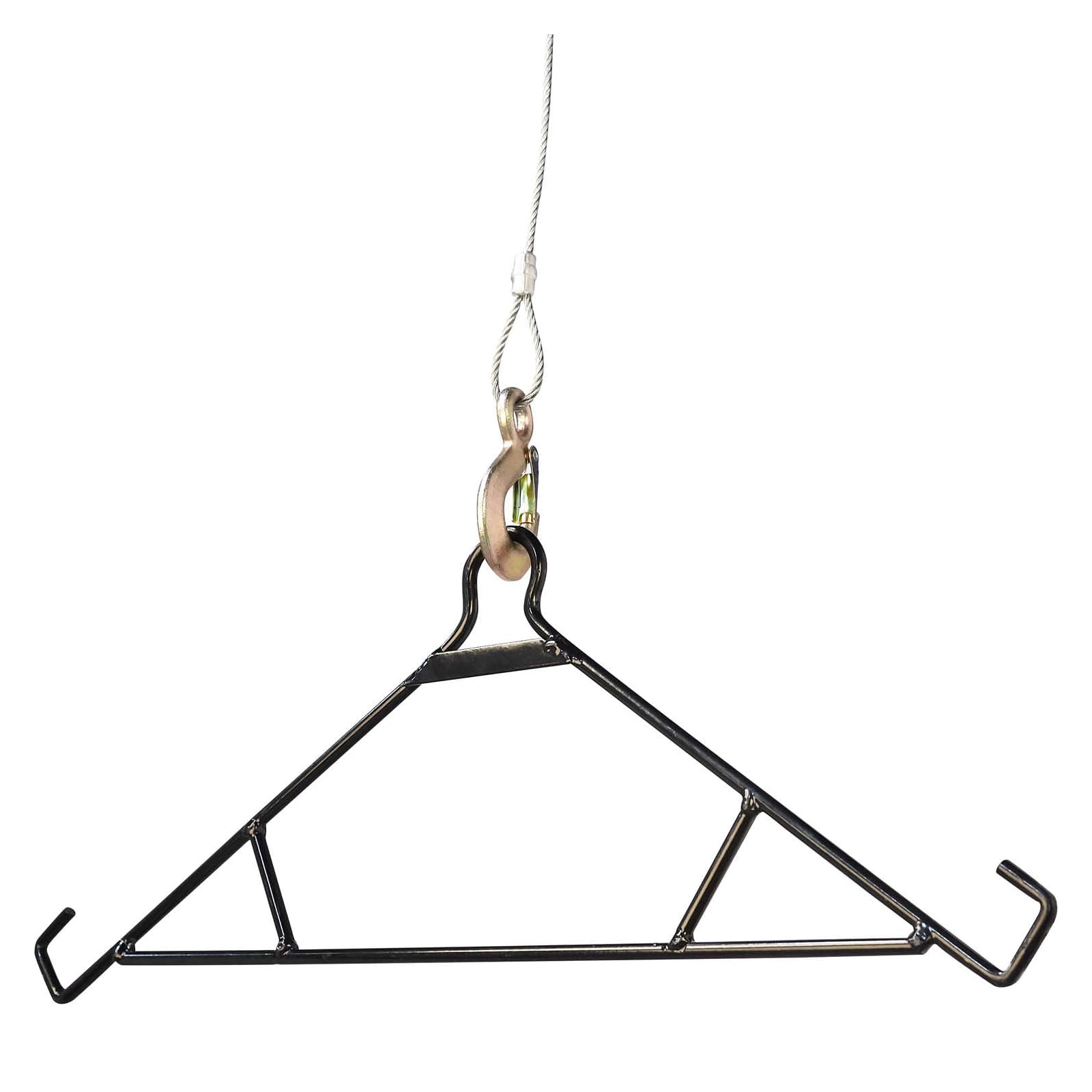 HME Black Steel Tri-Pod Game Hunting Hoist | Economical & Convenient Support Stand | Up to 300 lb. Capacity, 98" Lift Height