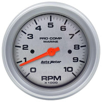 Tachometer Auto Meter 200701-33 Gauge, 3 3/8", 10K RPM, Marine Silver