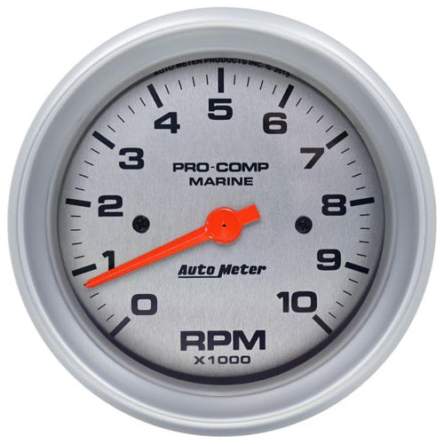 Tachometer Auto Meter 200701-33 Gauge, 3 3/8", 10K RPM, Marine Silver