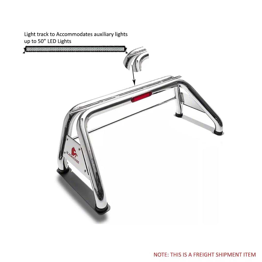 Classic Black Horse Roll Bar Stainless Steel Includes 1 40in LED Light Bar Compatible with 19-24 Ram 1500 Excludes Classic models-RB002SS-KIT