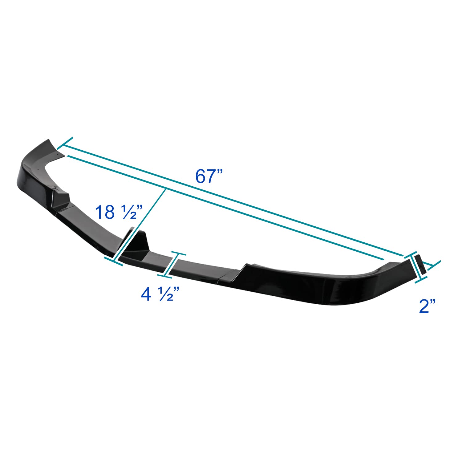 Glossy Black Spec-D Tuning Front Bumper Lip Splitter Spoiler 3PC Compatible with 2012-2014 Mercedes Benz W204