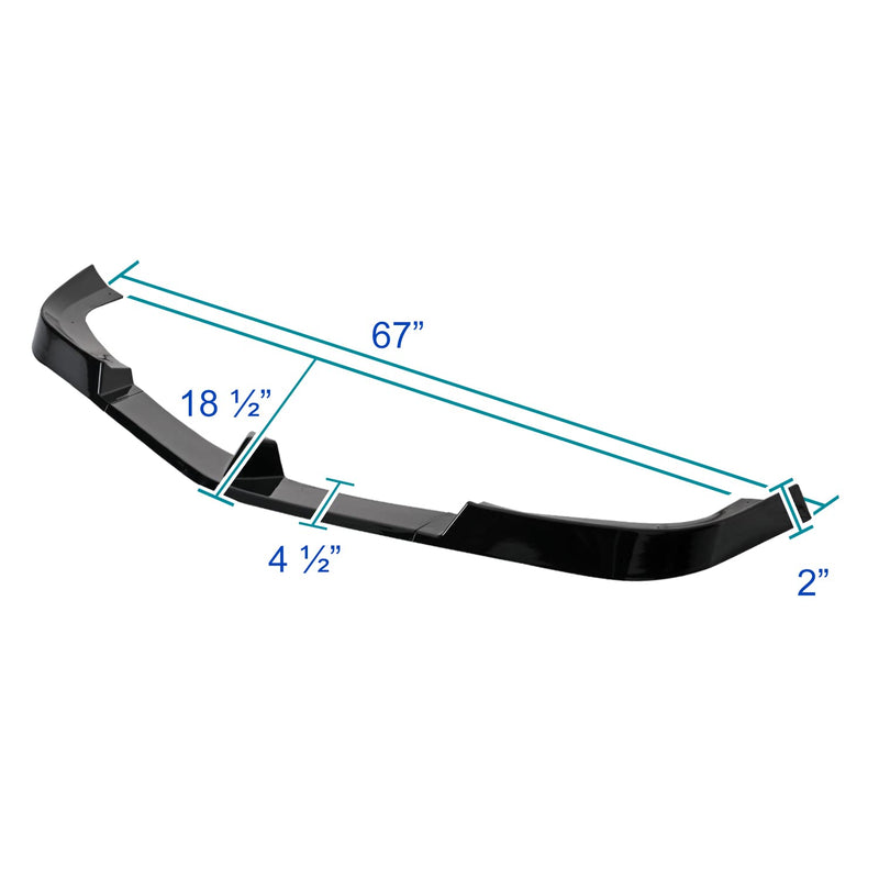 Glossy Black Spec-D Tuning Front Bumper Lip Splitter Spoiler 3PC Compatible with 2012-2014 Mercedes Benz W204
