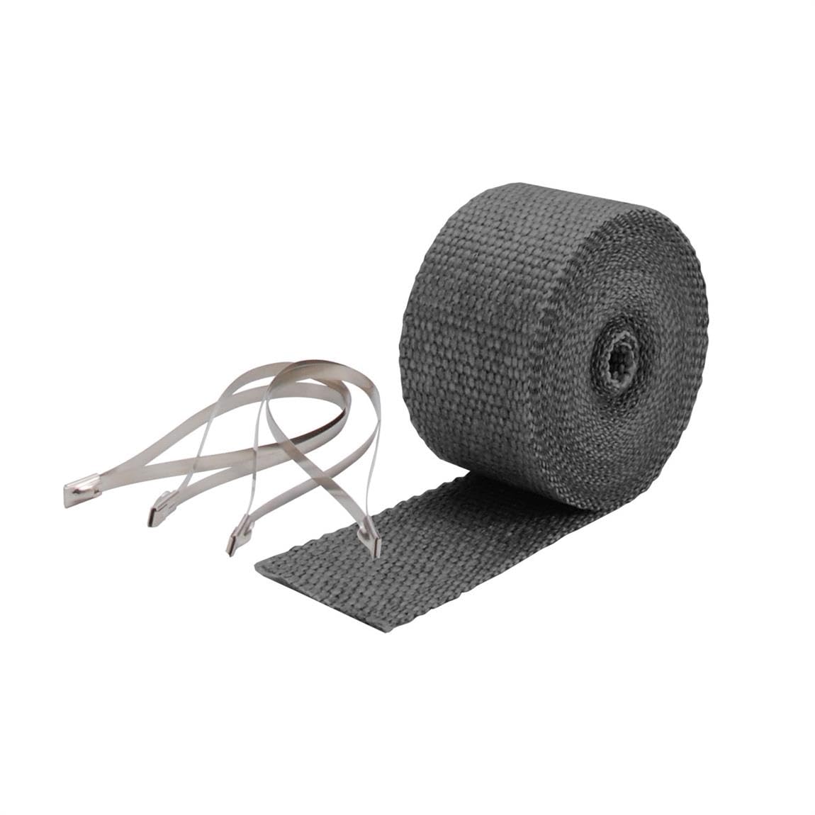 2" x 25' Pipe Wrap Kit Design Engineering with 4 Locking Ties - Black