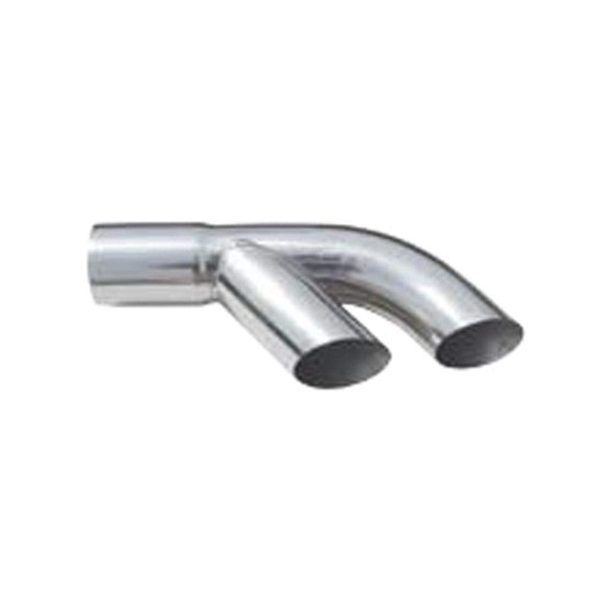 Pypes Exhaust 2-1/2" Inlet to Dual EVT10 2-1/4" Outlets Polished Stainless Steel Exhaust Tip Tailpipe Splitter