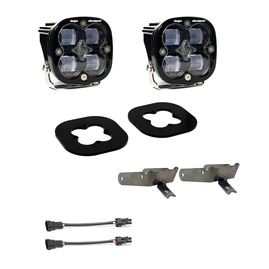 Baja Designs Fog Pocket Light Kit Squadron SAE LED for Ford F-250/350 Super Duty 2011-16 Truck (SAE Fog; Clear)