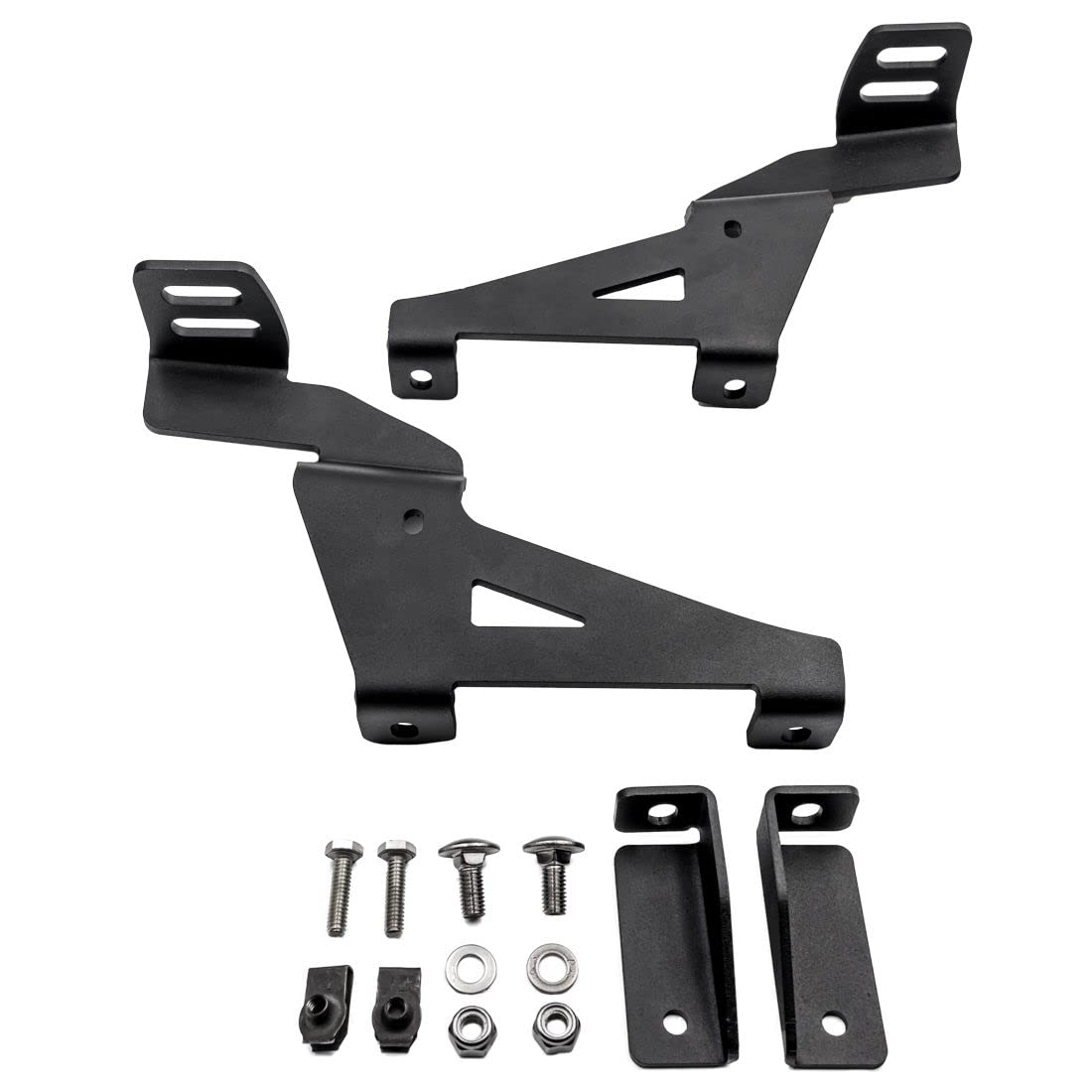 Rigid 46737 LED Light Mount Kit A-Pillar, Fits The 2021+ Ford 150 / Raptor, Kit Includes D-SS Pro Spot Lights with Amber and Black Covers