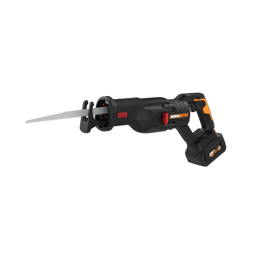 20V Worx Nitro WX516L Power Share PRO 4.0Ah Cordless Reciprocating Saw with Brushless Motor