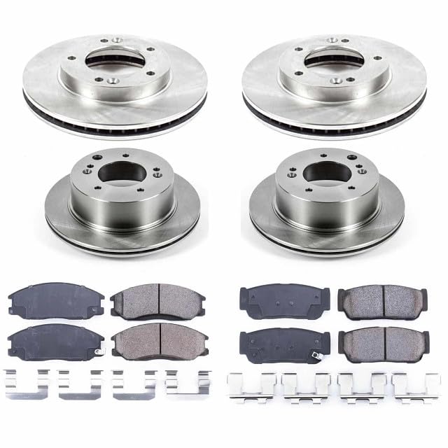 Power Stop Autospecialty KOE5900 Front and Rear Replacement Brake Kit-OE Brake Rotors & Ceramic Brake Pads For Kia Sorento 2003-2006 [Model Specific]