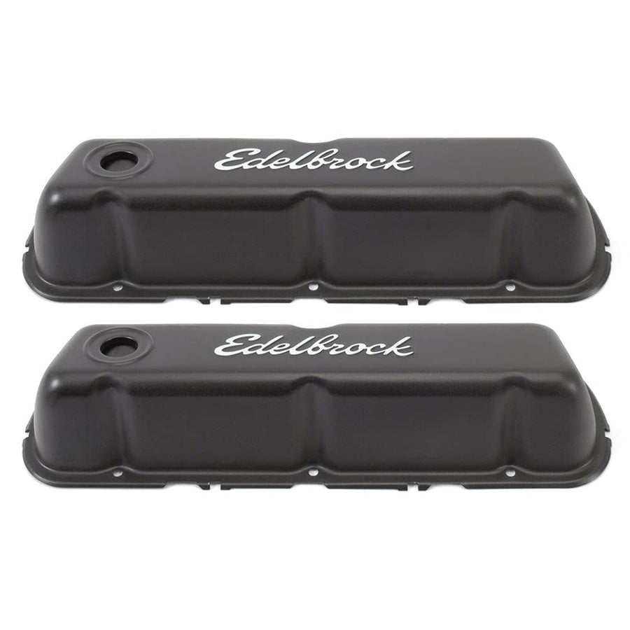 Edelbrock Signature Series 4603 Valve Cover Ford 289-351W Chrome w/Black Finish