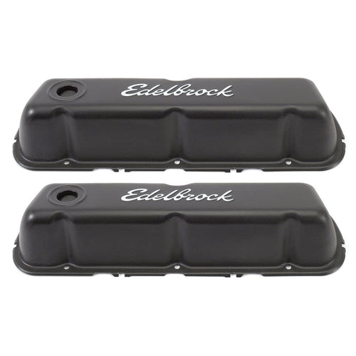 Edelbrock Signature Series 4603 Valve Cover Ford 289-351W Chrome w/Black Finish