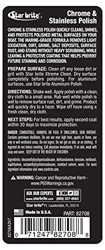 Chrome & Stainless Polish STAR BRITE - Marine Grade Formula Protects Against Pitting, Salt Deposits, Staining & Rust on Chrome, Stainless Steel, Copper, Tin & Brass (082708)