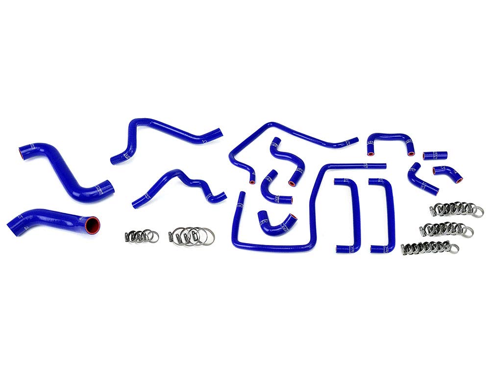 Blue HPS Silicone Radiator Heater Ancillary Hoses 15pcs Complete Kit Coolant 57-1815-BLUE