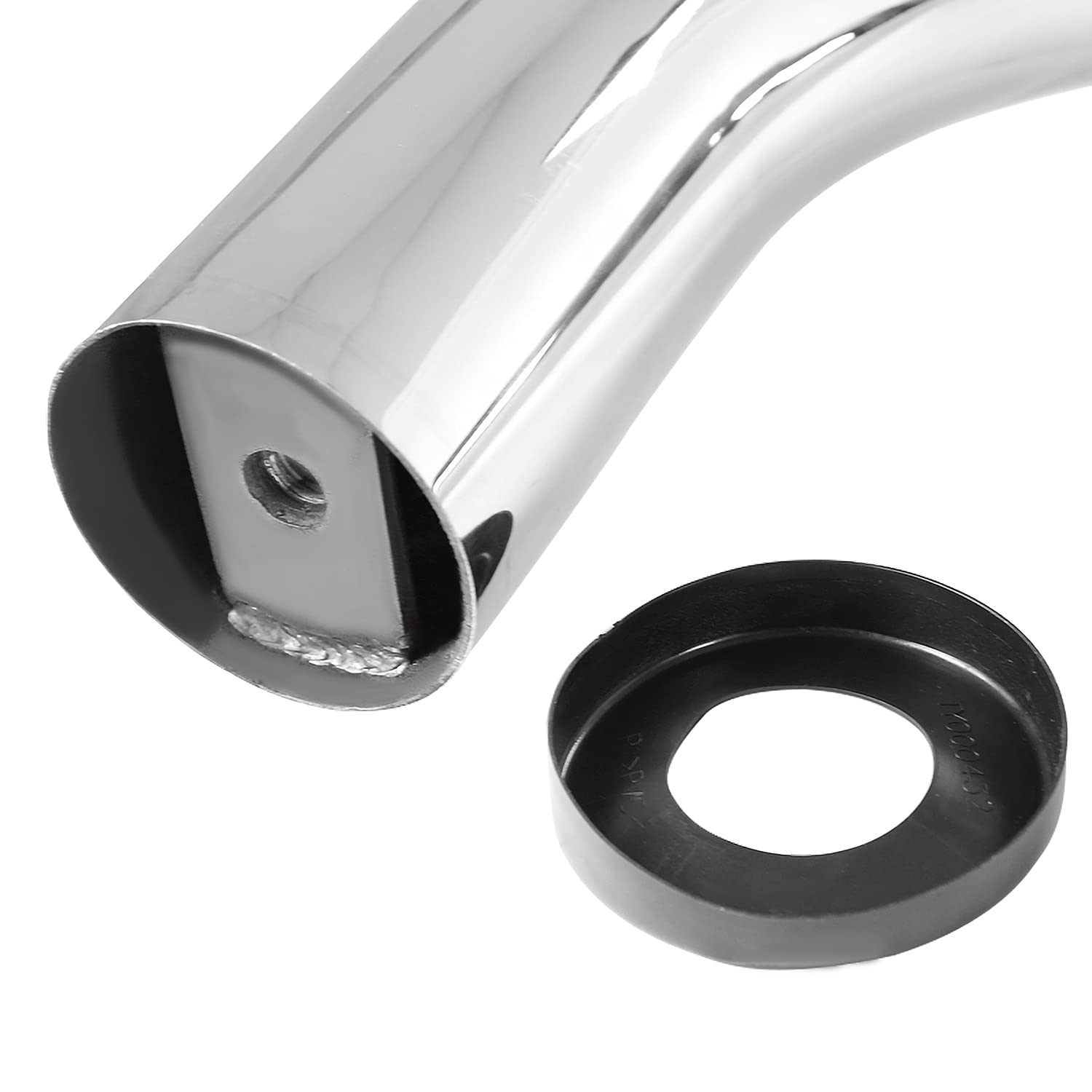 3" Stainless Steel Round Chrome Polished Side Step Bars Spec-D Tuning Compatible with 2019-2023 Chevy Silverado 1500 Crew Cab, 2020-2024 Silverado 2500 3500, L+R Pair