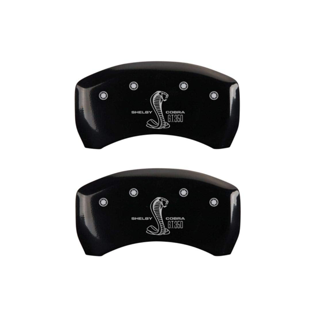 Black MGP Caliper Covers Engraved with Silver GT350 Shelby 10010RGT3BK (Set of 2)