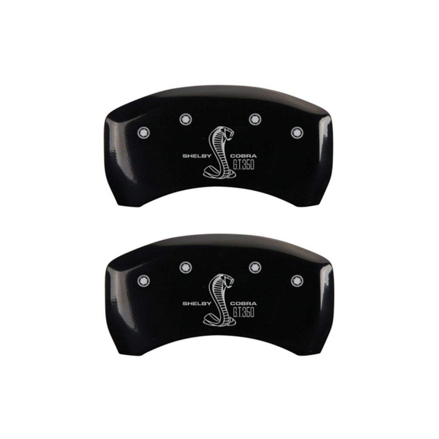 Black MGP Caliper Covers Engraved with Silver GT350 Shelby 10010RGT3BK (Set of 2)