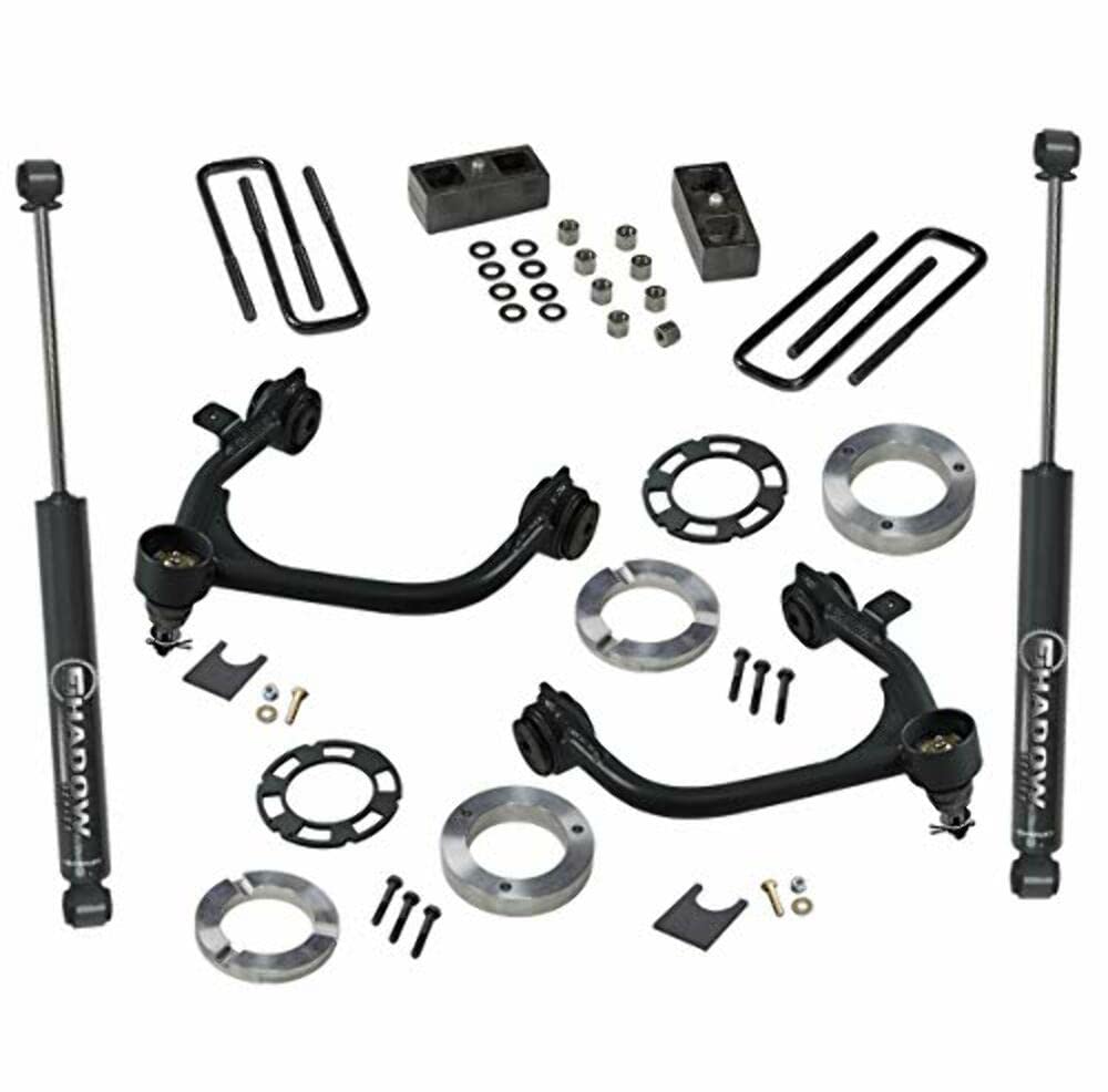 SUPERLIFT SUSPENSION RealTruck 3" Lift Kit for Silverado/Sierra | Complete Lift Kit with Rear Shadow Series Shocks & Upper Control Arms | 3900 | Fits 2019-2024 Chevrolet Silverado/GMC Sierra 1500