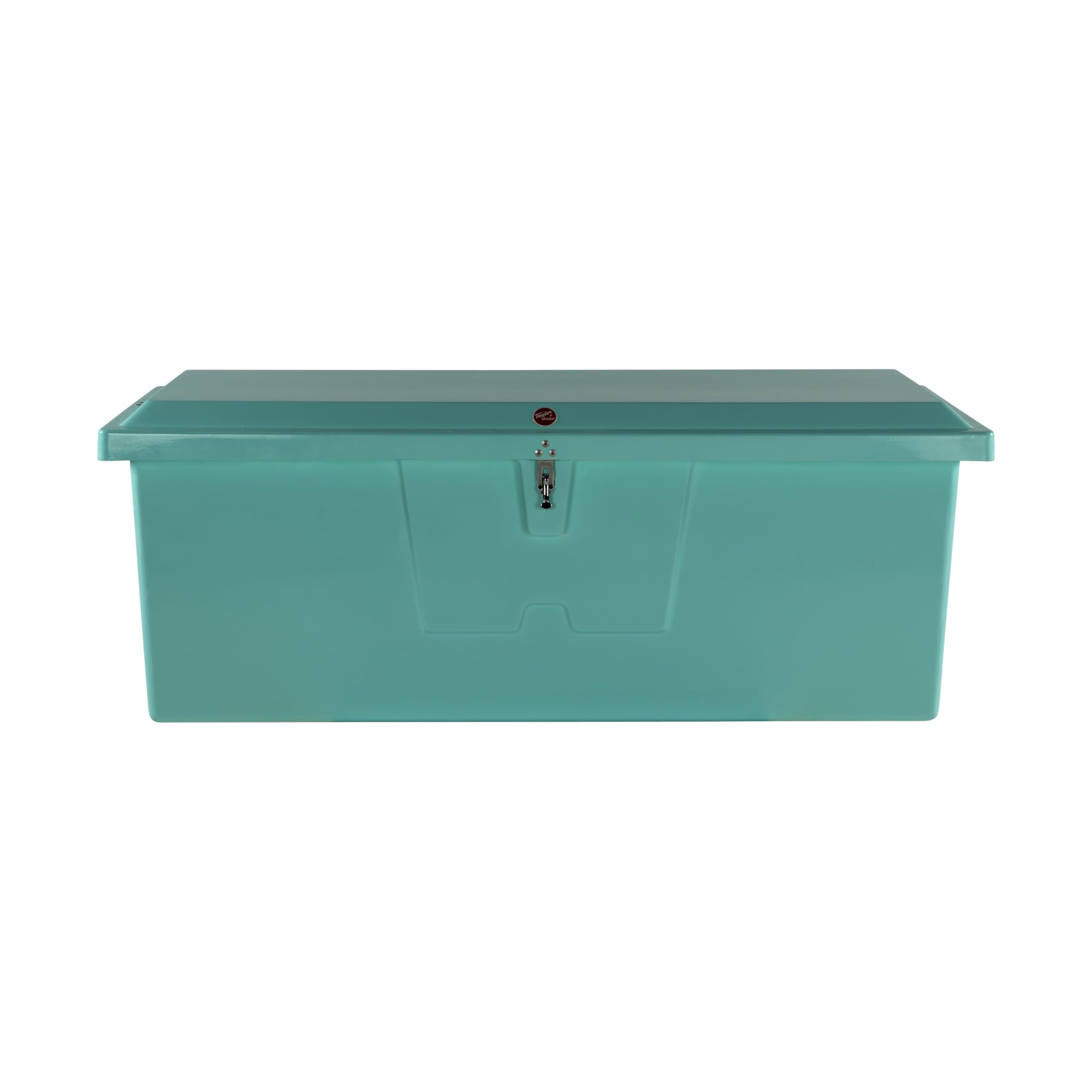 Taylor Made Deep Fiberglass Stow N’ Go Dock Box, Medium (27"H X 72"W X 26"D), Seafoam Green, Smooth Interior Finish, Lockable Latch, Stainless-Steel Hardware - 83554SF