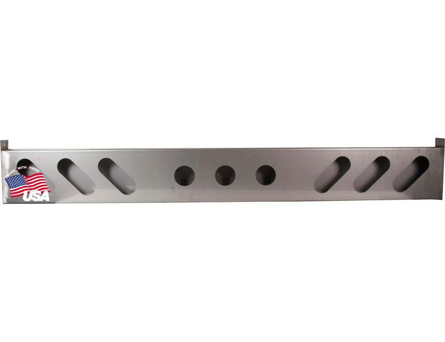 66 Inch Buyers Products LB8665SST Stainless Steel Light Bar with 9 Oval and Round Cutouts for DOT Lights, Fixed/Hinged Mounting Options, Durable 304 Stainless Steel for Municipal Spreaders and Trucks