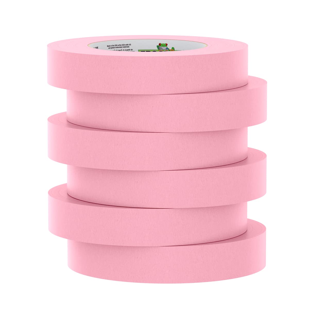 Pink FrogTape 325 High Temperature Performance Grade Masking Tape, Medium-High Adhesion, 24mm x 55m, 6 Rolls per Pack