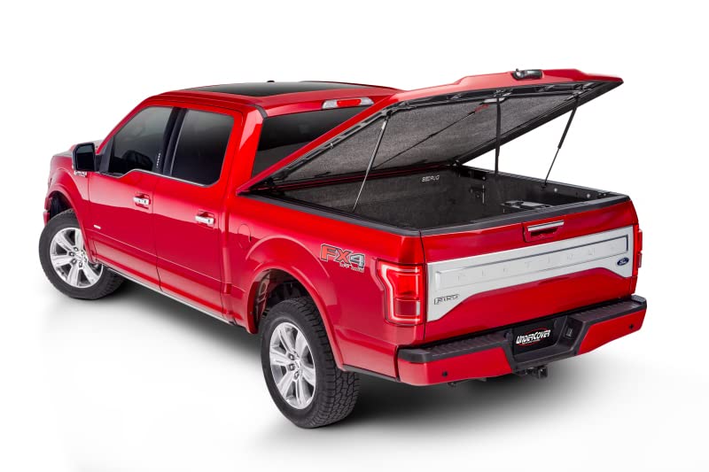 UnderCover Elite LX RealTruck One-Piece Truck Bed Tonneau Cover | UC1148L-50 | Fits 2014 - 2018, 2019 Limited GMC Sierra 1500, 2015-19 2500/3500HD 50(GAZ)(WA8624) - Olympic White 6' 7" Bed (78.9")