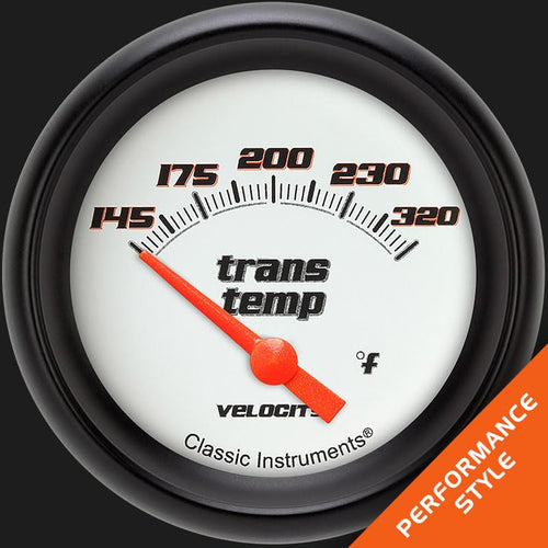 Velocity White Classic Instruments 2 5/8" Transmission Temperature Gauge VS227WBPF
